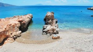 Spot hidden beaches on the uninhabited island