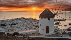 Mykonos by sunset