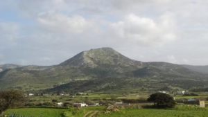 The view of the mountainous region of Naxos