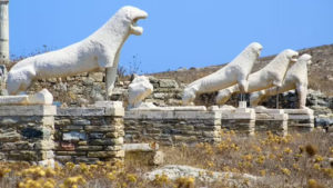 The Marble Lions' Guardians of Delos. THe Naxian dedications to the temple of Apollo