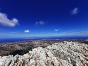 The panoramic view of the Aegean and the surrounding Islands