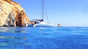 Main photo for Half Day Cruise from Adamas (Milos) to Kleftiko on a Luxury Catamaran