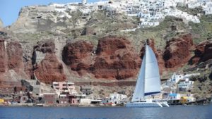 Main photo for Santorini Catamaran Cruise to the Hot Springs (Morning or Sunset)