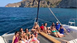 Main photo for Half Day Cruise from Adamas (Milos) to Kleftiko and Agia Kyriaki on a Luxury Catamaran