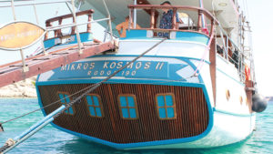 Experience a romantic afternoon on a traditional boat and create unforgettable memories as you sail in the Aegean.