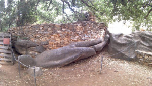 The ancient marble statue of Kouros of Flerio