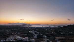 The view of the Aegean sea through the off-road trails