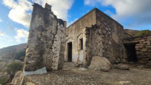 The abandoned homes within the vacant village